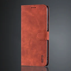 Sleek PU Leather Flip Wallet Case with Card Holder and Holster for Reno 13 5G (YZSAS Brown)