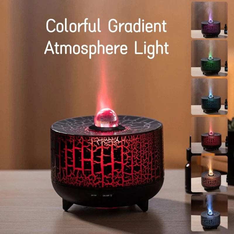 

New Flame Bead Aromatherapy Air Humidifier Remote Control Essential Oil Diffuser LED Lamp Ultrasonic Aroma Diffuser Mist Maker