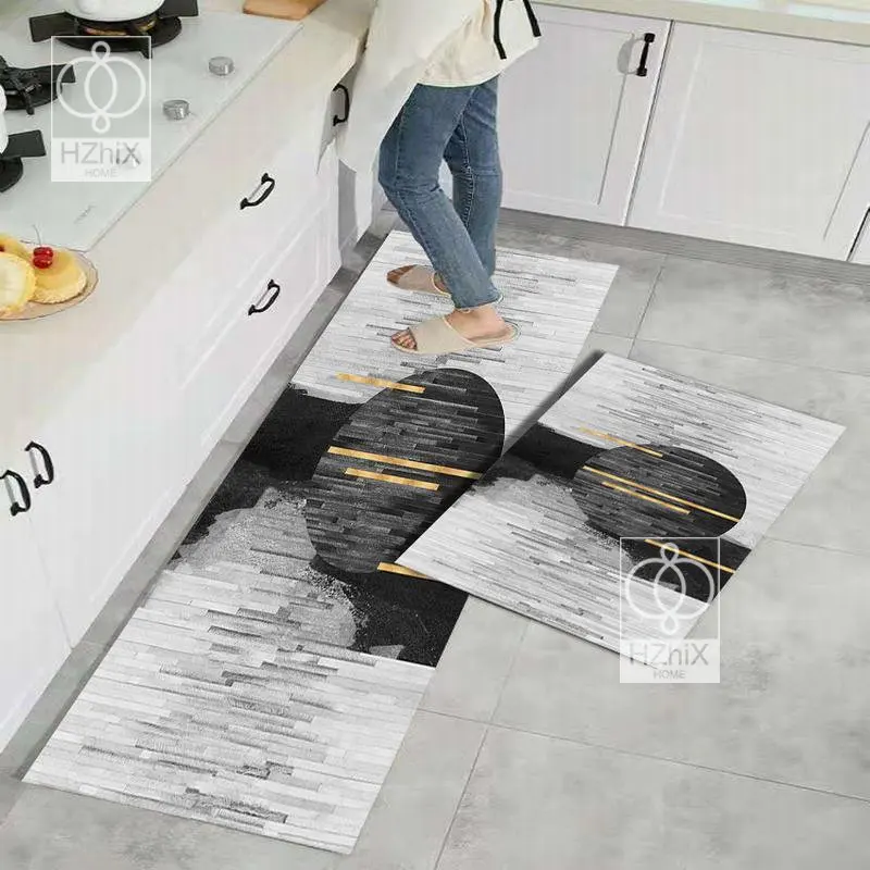 

Kitchen Anti-slip Floor Mat Bathroom Entrance Doomat Washable Bedroom Living Room Bedside Long Area Rug Corridor Carpet Decor