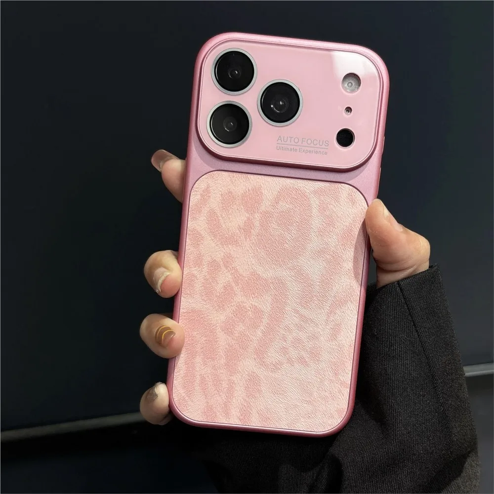 Leopard Print Matte Shockproof Phone Case with Camera Protection