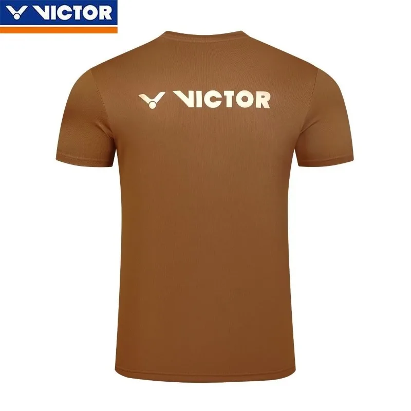 Victor New Men's Badminton Jersey Quick-drying Breathable Crew Neck Training Running Sports Top