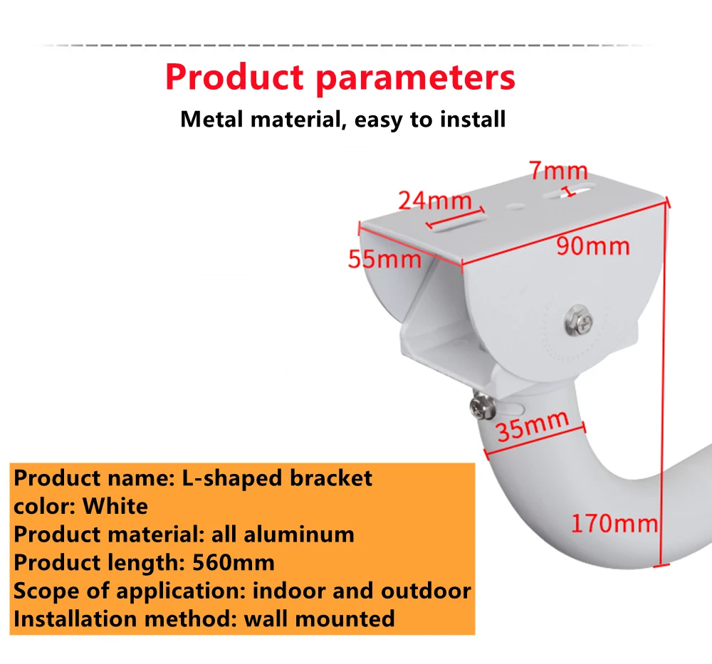 High Quality Metal Side CCTV Bracket For LPR Camera CCTV Equipment Surveillance Accessories Camera Stand cctv bracket