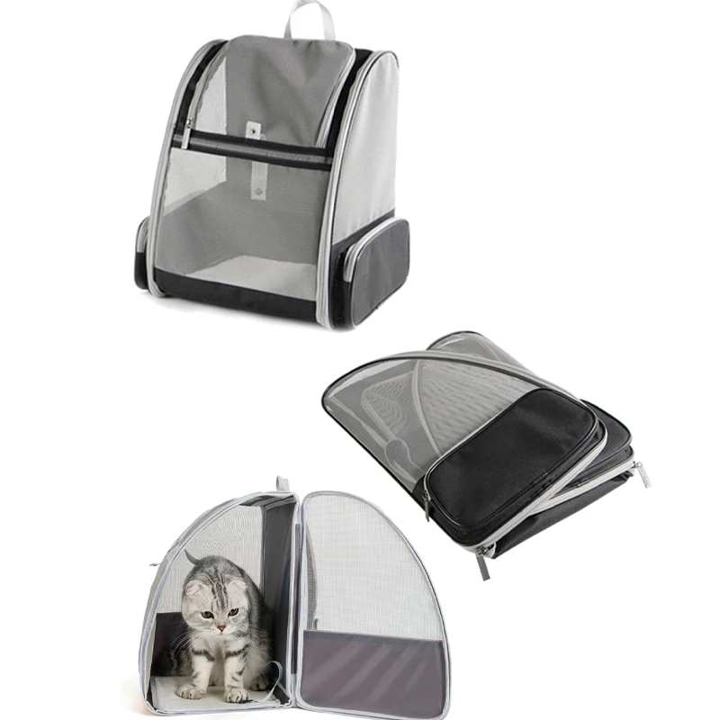 Cat Carrier Bags Breathable Foldable Pet Backpack for Dogs Cats Portable Outdoor Travel Cat Transport Carrying Bag Pet Supplies