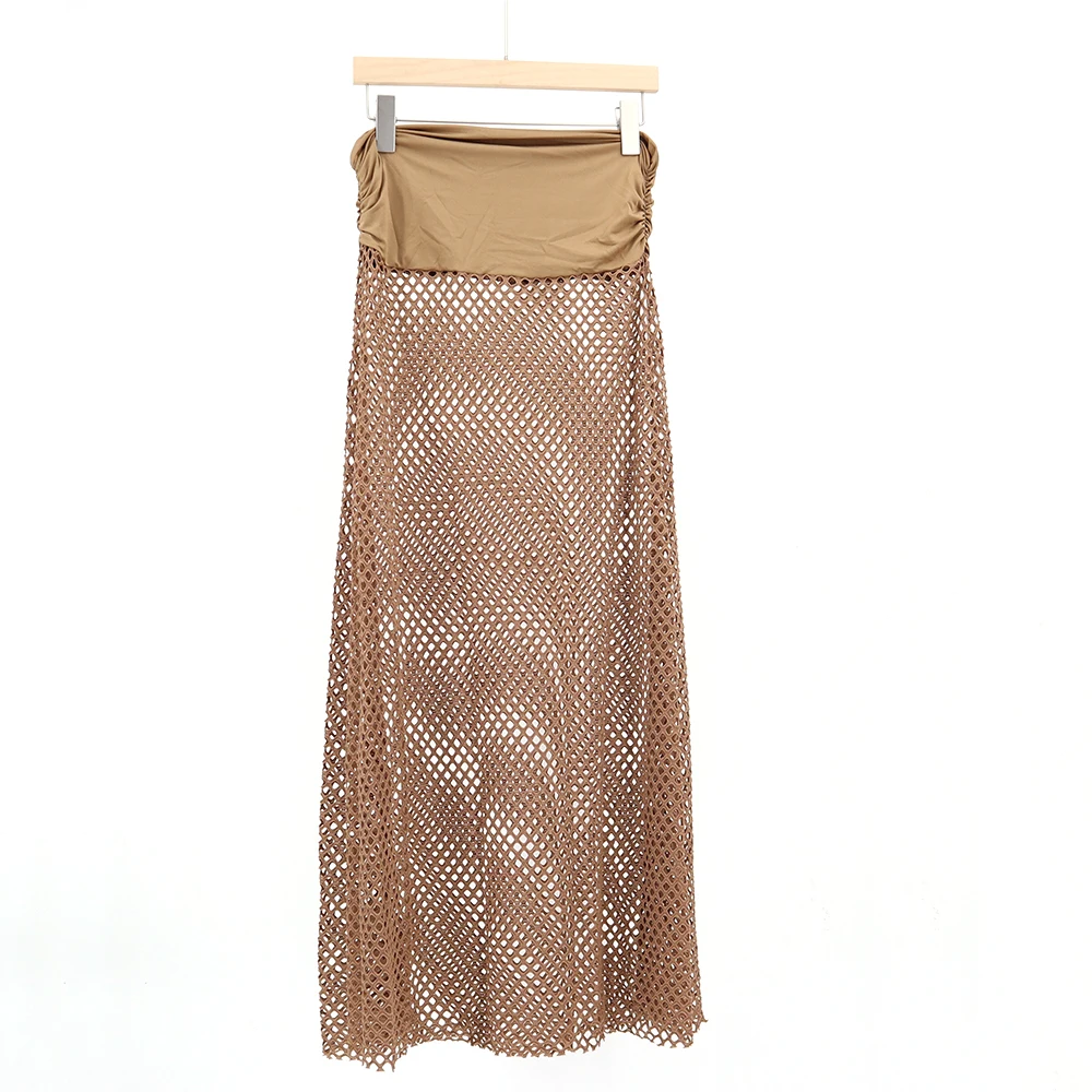 Beach Dress Women Summer Beach Wear  Bikini Cover Up long Hollow Out Half-length Skirt Bohemia Sexy Vestidos
