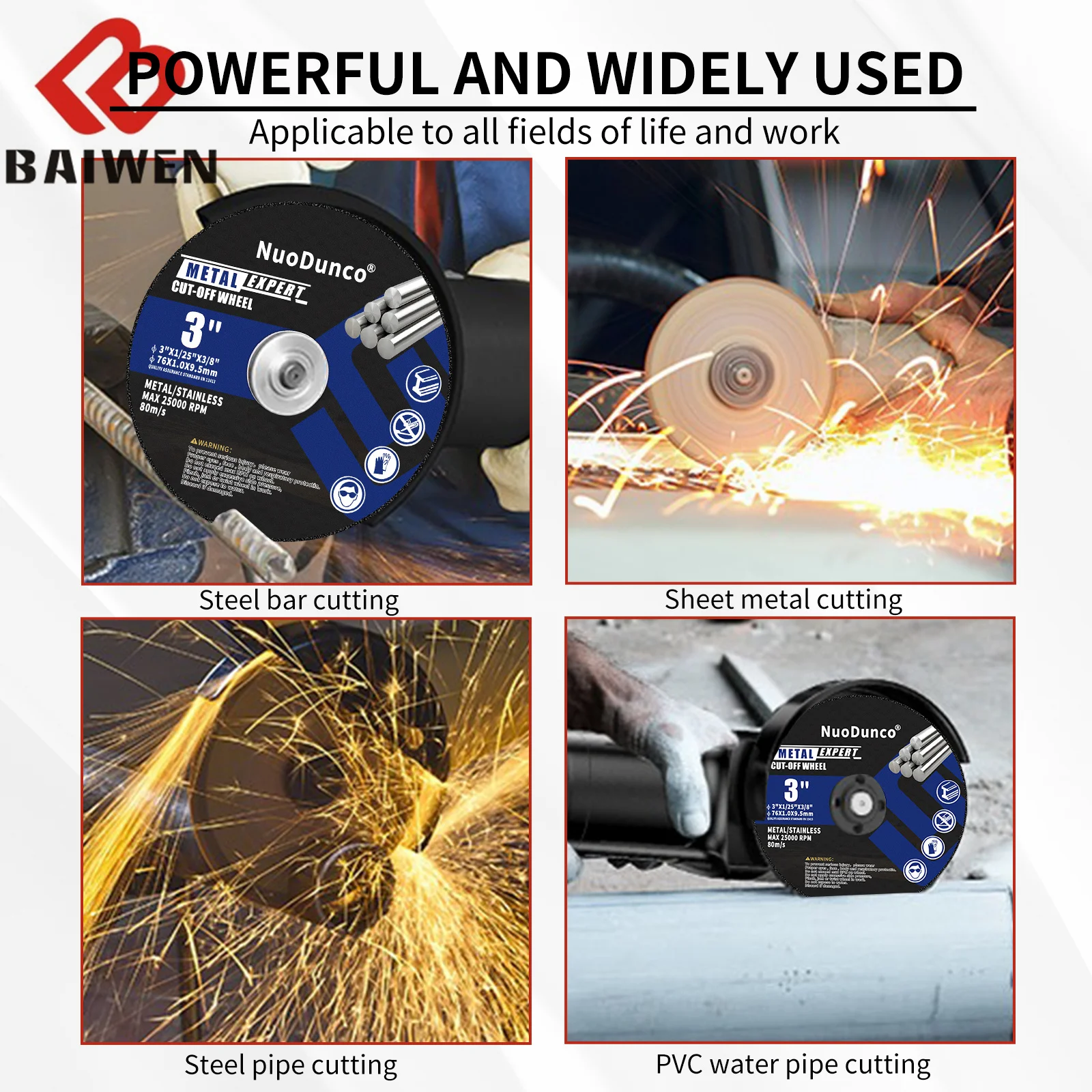 Cut Off Wheels 5-20PCS 75mm x 1.0mm x 9.5mm Metal & Satinless Steel Cutting Disc for Die Grinder Power Tool