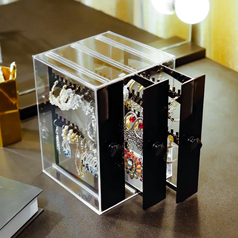 3-layer Jewelry Display Stand Jewelry Boxes and Packaging Ring Box Necklace Holder Earring Organizer Storefront Cabinet
