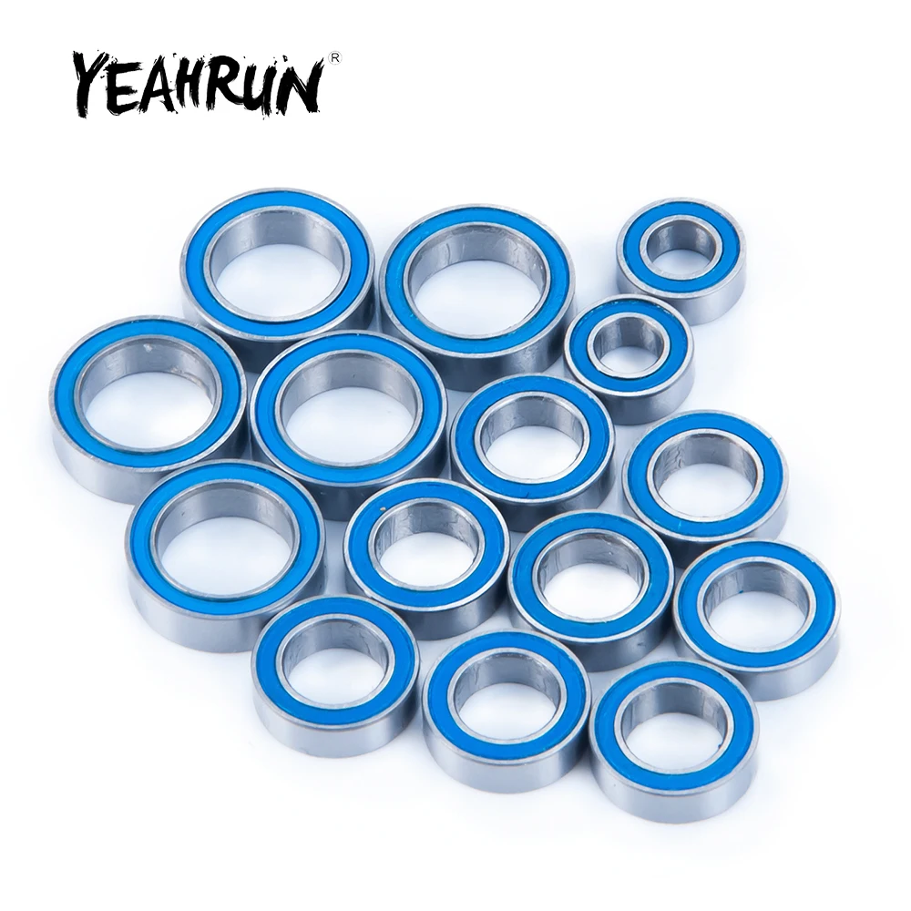 Yeahrun 15Pcs Mozzi Ruota In Metallo Axle Kit Cuscinetto Sigillato In Gomma Per Latrax Teton Sst Rally Prerunner 1/18 Rc Ricambi Auto