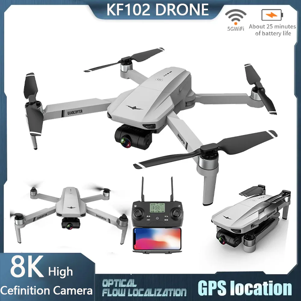 Drones Kf102 Gps RIPIAN Drone KF102 Drone 4K Sin Escobillas Con