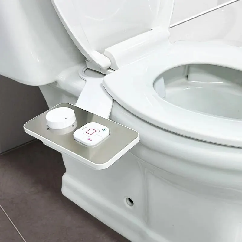 1pc Bidet Attachment For Toilet Seat Non-electric Sitz Bath Spray Feminine Wash Water Pressure Sprayer Self-cleaning Dual Nozzle