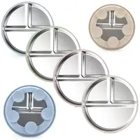 Non-Slip Stainless Steel Kids Plate Silicone Sleeves Anti Breakage Divided Baby Plates with Suction Removable Toddler Bowls