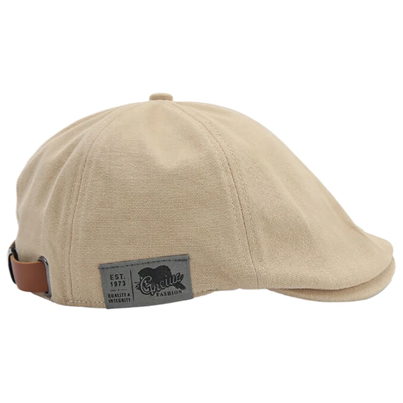 [ZYAS] 2025 Neue Vintage Leinen Hip-Hop Baskenmütze für Herren und Damen mit Seitenetikett – Vintage Beanie im Crowd-Stil als Sonnenhut – Detail 14