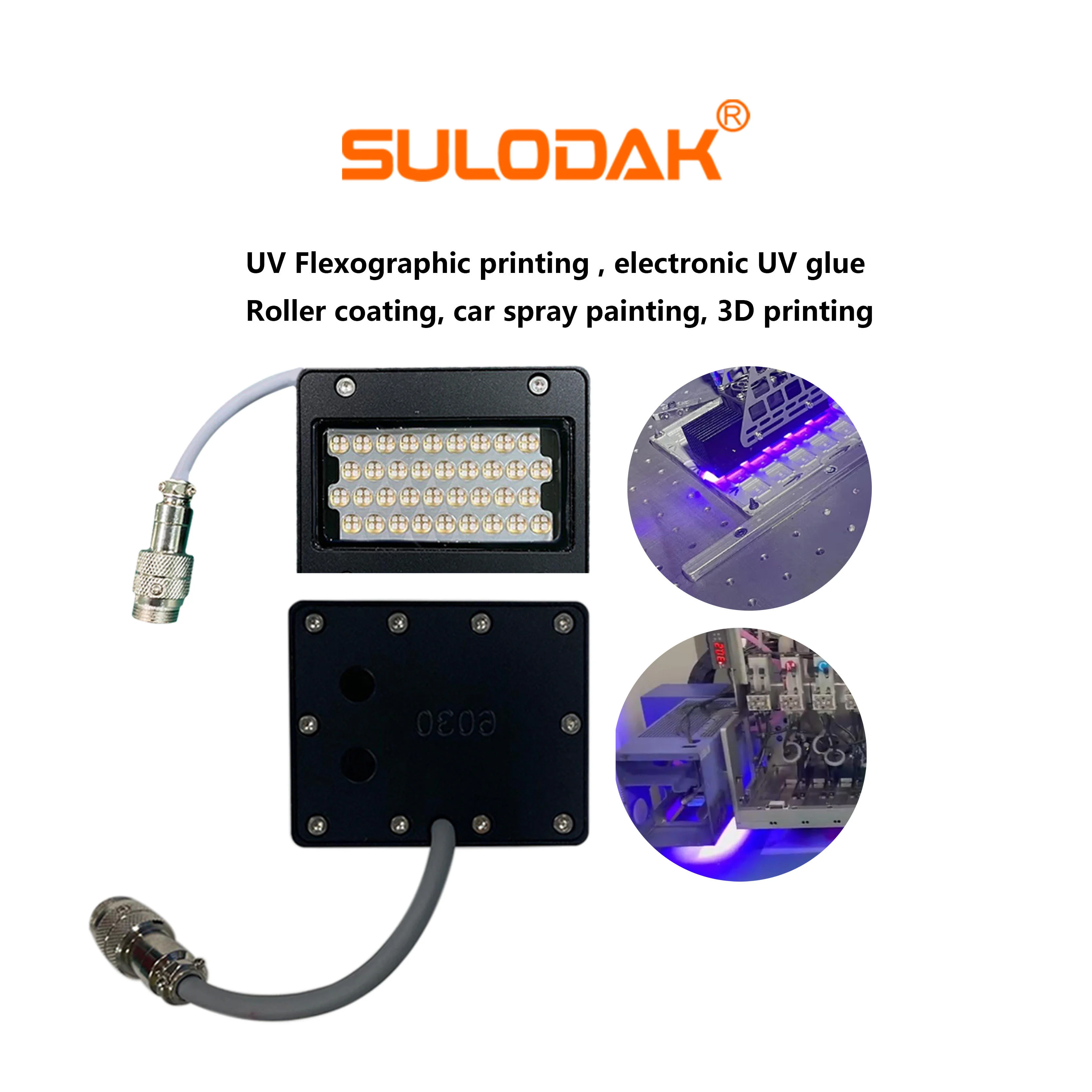 350W 수냉식 395nm LED 경화 램프 60x30mm 조명 영역 (리코 G5 G6 I3200 GH2220 프린트 헤드 잉크젯 프린터용)