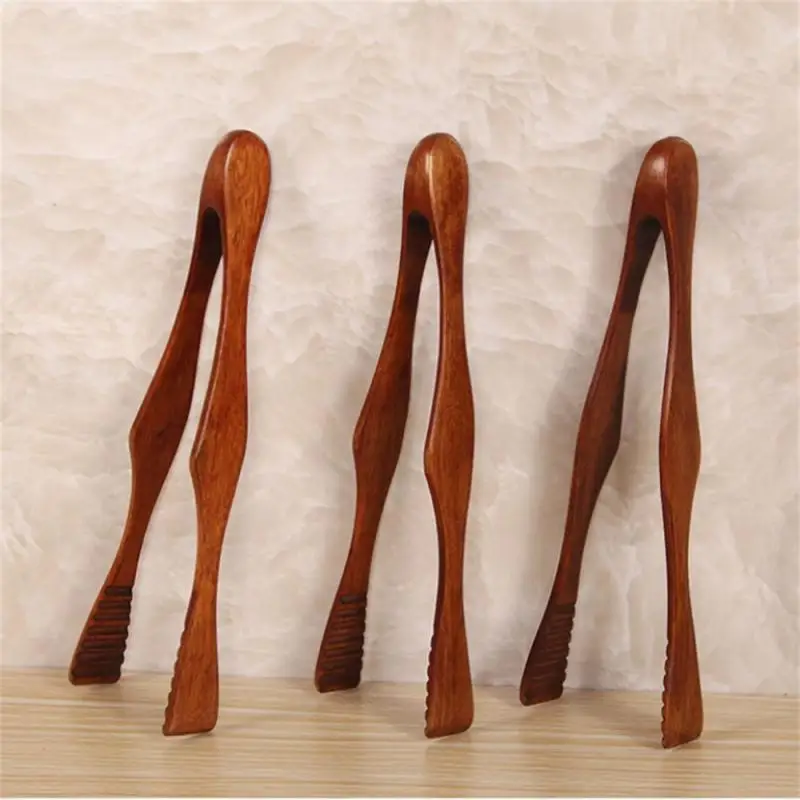Bread Small Convenient Security Portable Home Salad Clip Simple Health Kitchen et Fashion Food Clip Wood