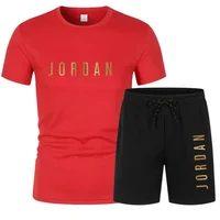 Nouvel ensemble 2 pièces homme 2026 : T-shirt et short, décontracté, respirant, séchage rapide, manches courtes, sport, jogging, fitness 1