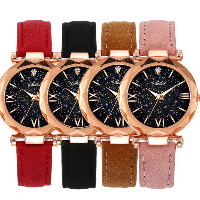 

2022 Fashion Luminous Charming Frosted Strap Roman Scale Dot Watch Women Luxury Casual Ladies Watch