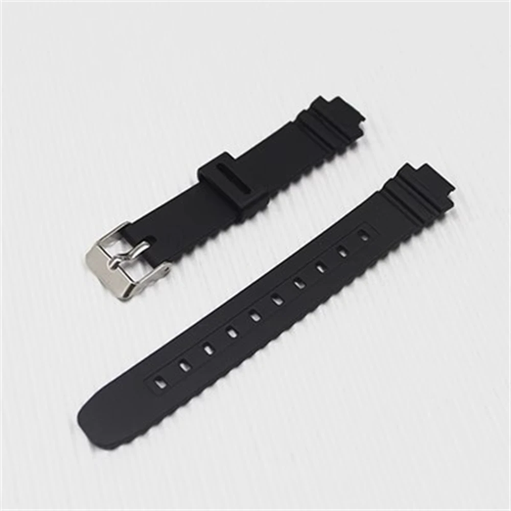 

10mm Strap for Casio LA-20WH LA-20 Watchband Soft Watch Women Lady Pin Buckle Wrist band Bracelet Belt Black Straps