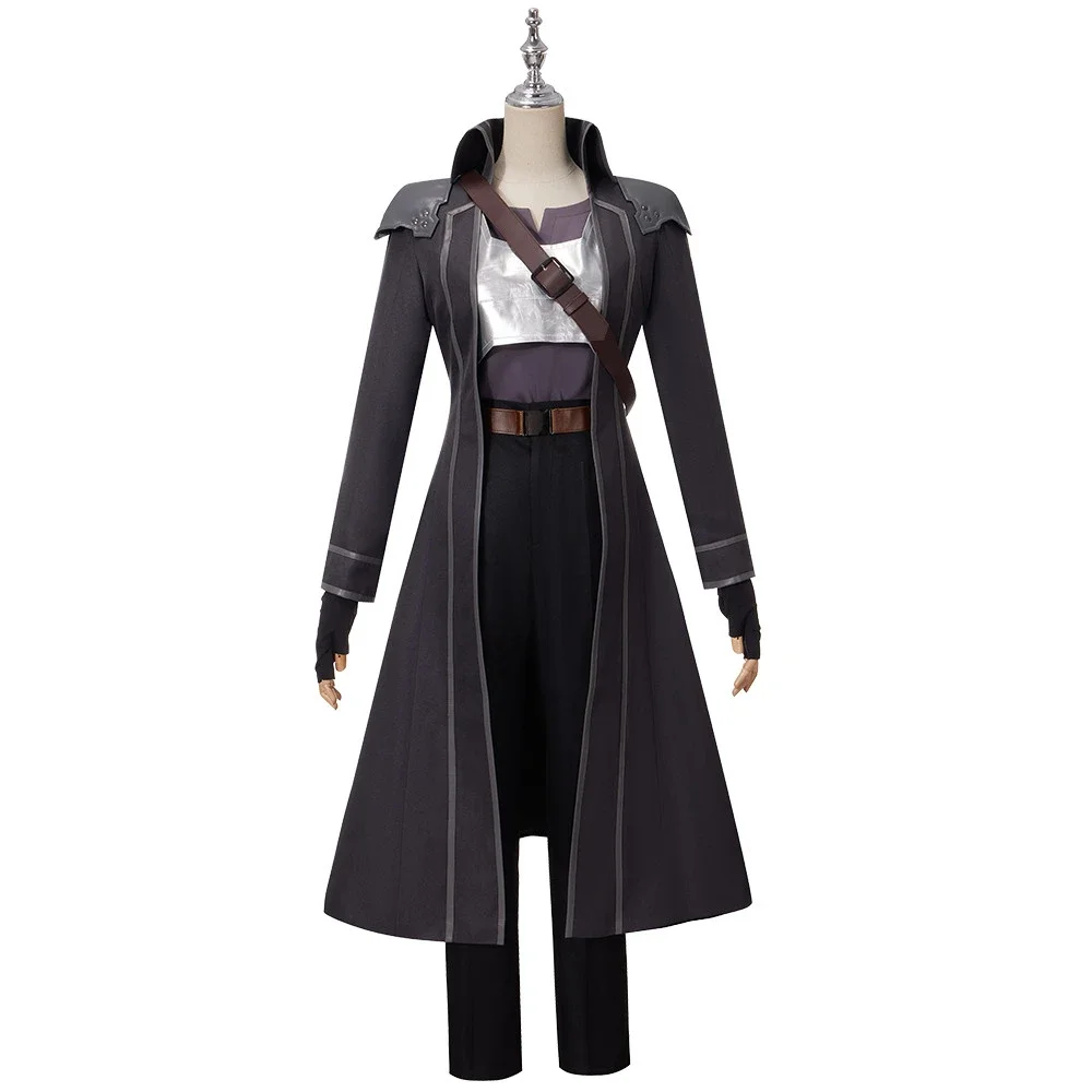 Game Sword Art Online SAO Kirito Kirigaya Kazuto Robe Cosplay Costume Long Overcoat Trench Coat Eugeo cosplay Adult Full Set Men