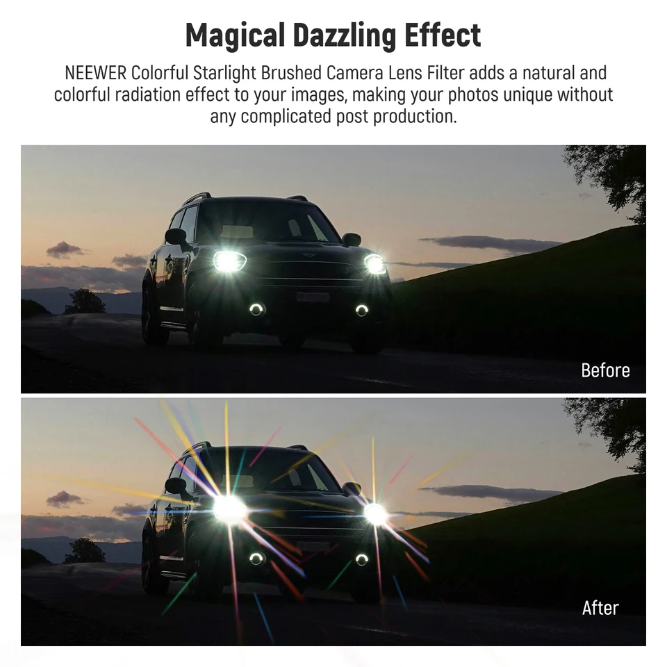 Starlight Glare Filter Für Kamera – 82 Mm, Für Kreative Lens Flare Effekte