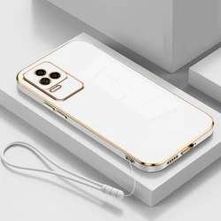 Luxury Square Plating Shockproof Back Cover for Xiaomi Poco F4 & Redmi K40S (Gs6D White)