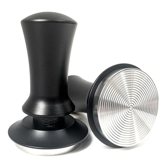 51mm 53mm 58mm Coffee Tamper Stainless Steel Flat/Thread Base Spring Balanced Fixed Force Coffee Tamper Espresso Accessories