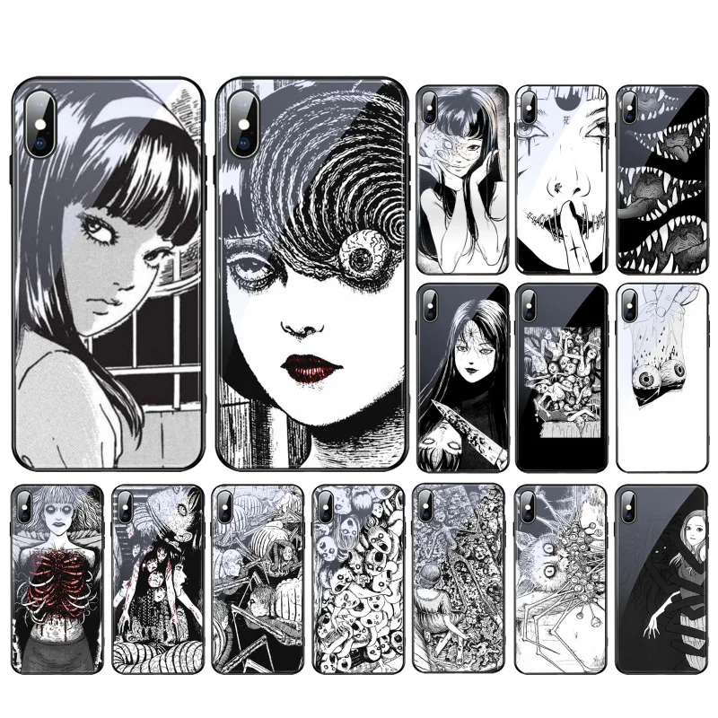 

Horror manga Tomie Junji Ito Glass phone case For iphone 15 14 13 Pro Max 12 11 Pro Max XS Mobile Phone Case Funda