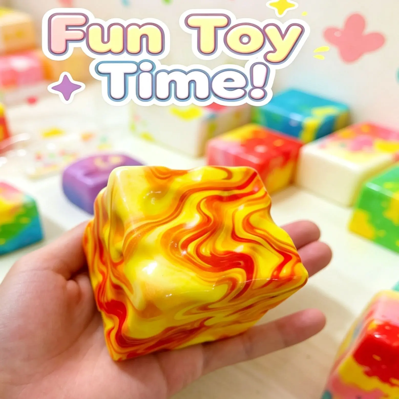 Stress Relief Water Cube - Sensory Squeeze Block
