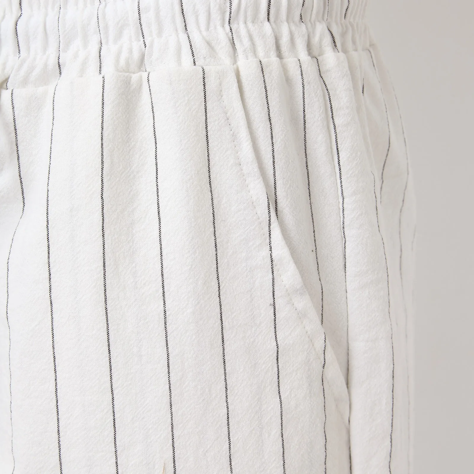 Men Spring And Summer Pinstripe Cotton Sports Pants men pants