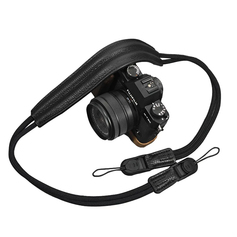 자석식 퀵 릴리즈 버클 가죽 더블 로프 카메라 스트랩, 니콘 ZF 후지 DSLR 카메라 스트랩에 적합