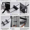 Stainless Steel Shower Room Rack – Hanging Bathroom Shelf, Double Layer Storage Basket, Glass Door Rear Towel Rack Organizer 4