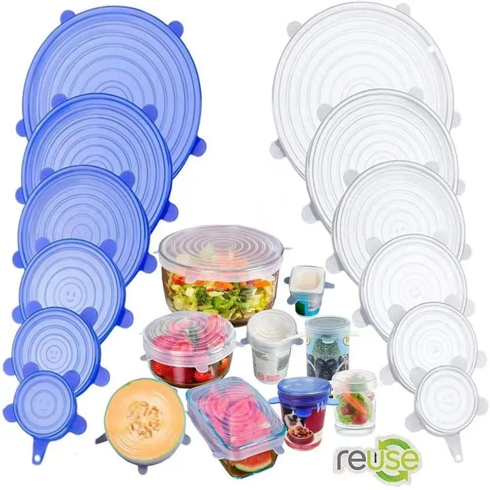 Description Picture 5 of item6Pcs Silicone Stretch Lids, Food Bowl Covers, Reusable Food Saving Covers, Retractable Multifunctional Fresh-keeping Lid