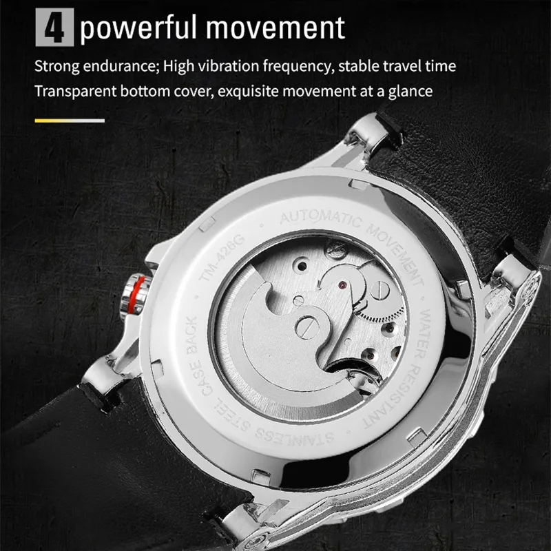 SKROX Steampunk knight Automatic Clockwork Big Size Dual Movements Man Watch Original Brand Luxury Field Sports Wrist Watches