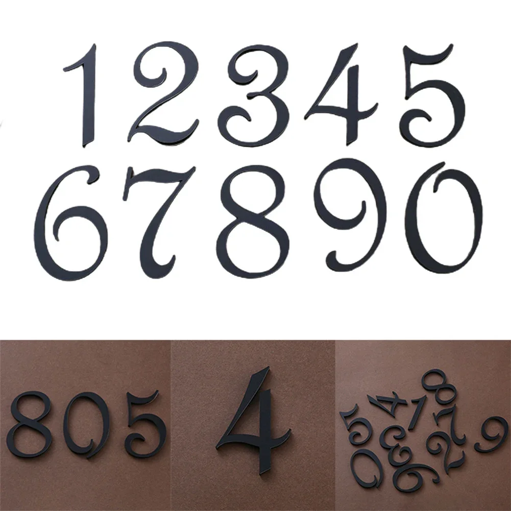 7CM House Number Door Number Plate Street Mailbox Address Self Adhesive Number Office Hotel Apartment Door Number Sign #0-9