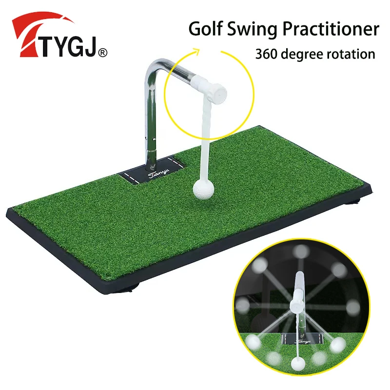 TTYGJ Golf Practic Swing Hitting Mat Exerciser Trainer 360 Degree Rotation Outdoor / Indoor