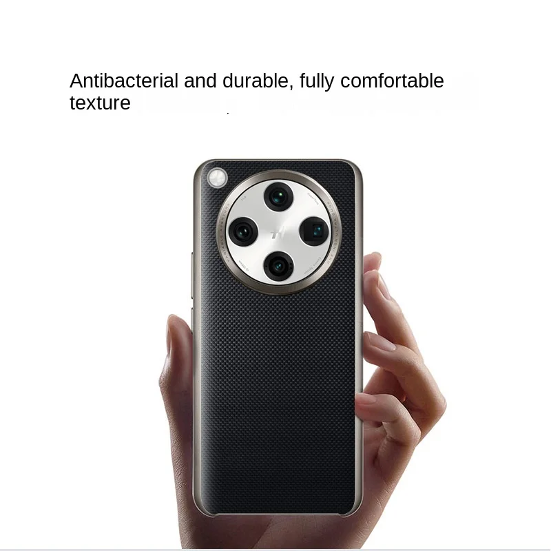 Luxury Vegan Leather Grain Protective Back Cover Case
