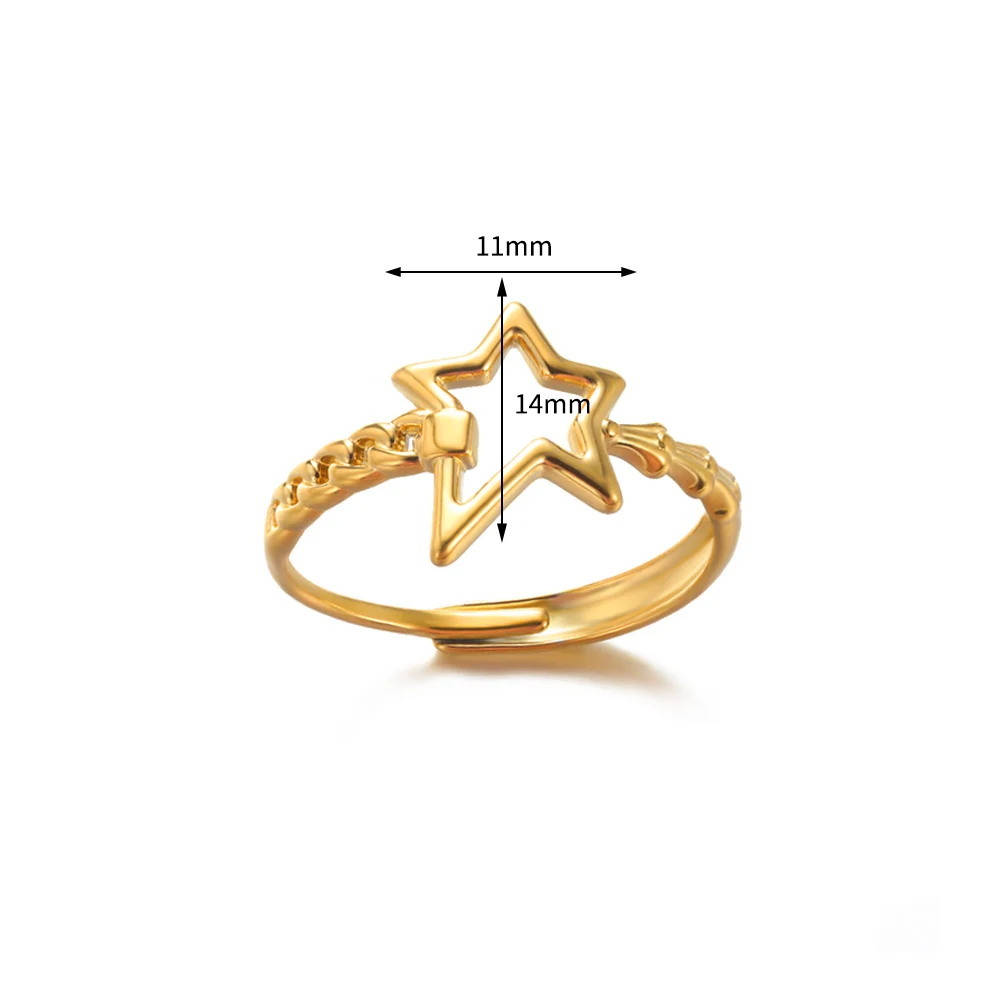 S11e92b7cf57547ab8c0f3ff6457635fan Stainless Steel Rings for Women Men Gold Color Heart Engagement Wedding Wide Ring Trendy Vintage Geometric Punk Jewelry Gift New Mallzona
