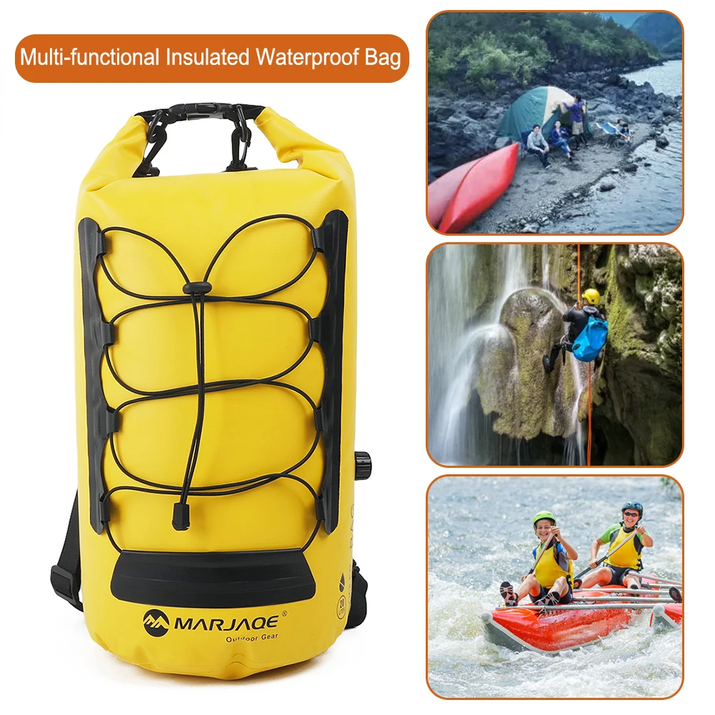 

20L Backpack Organizer Dry Wet Separation Roll Top Closure Sack Large Capacity Waterproof for Kayaking Rafting Boating Swimming