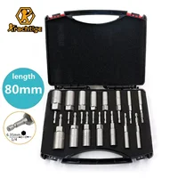Krachtige 5.5mm-19mm Hex Socket Sleeve Nozzles Nut Driver Set Power Screwdriver Handle Tools Power Drills Impact Drivers 1