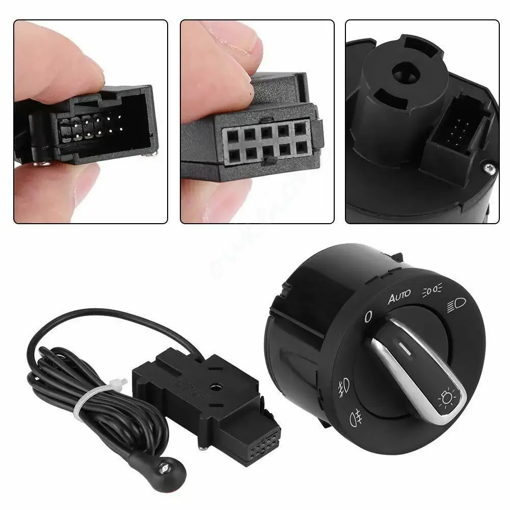 Auto regolare fari fendinebbia interruttore di controllo o sensore per VW Volkswagen Golf Caddy Jetta Tiguan Touran Passat accessori Auto - immagine 5