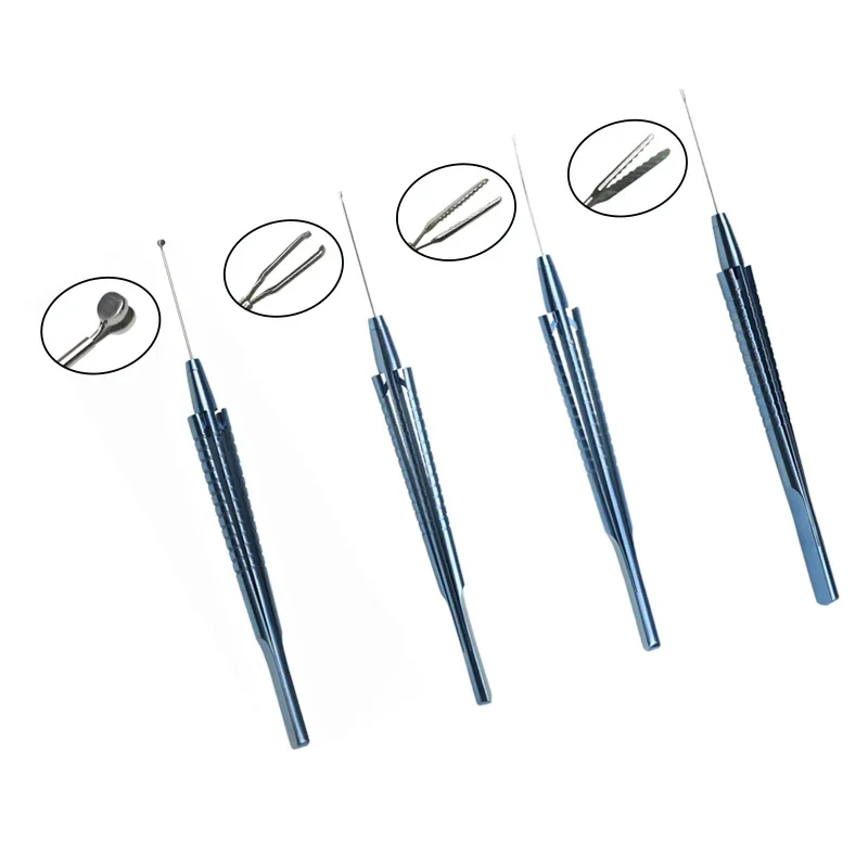 GREATLH Retinal Capsulorhexis Forceps Intraocular Micro Tweezers Titanium Alloy Eyelid Tools Ophthalmic Instrument