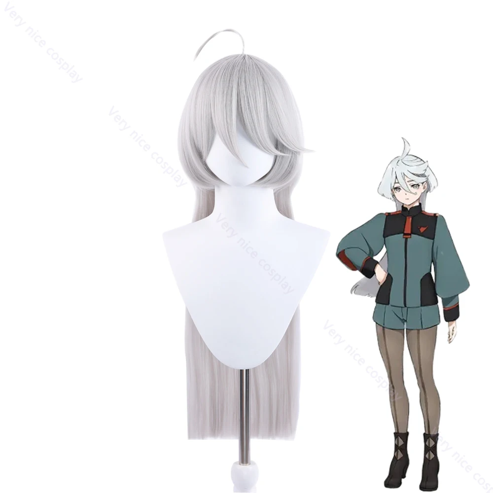 

Anime Cosplay Miorine Rembran Cosplay Wig Heat Resistant White Hair 80cm Long Wig Cosplay Miorine Rembran + Free Wig Cap