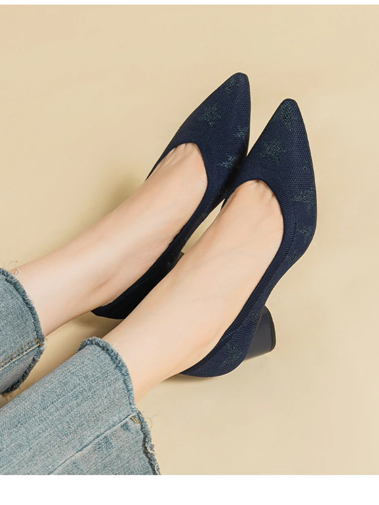 Fashion Spring and Autumn New Thick Heel Women's Singles shoes