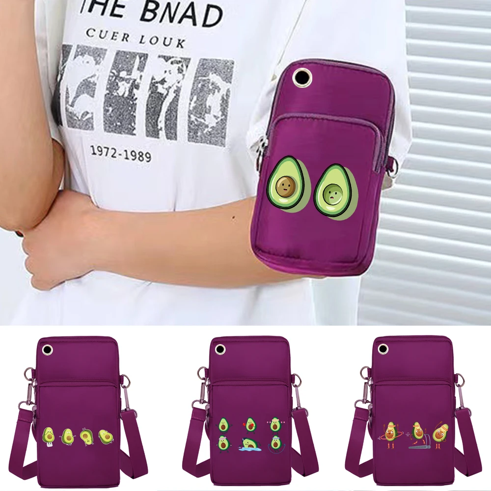 

Universal Mobile Phone Bag Sport Arm Running Coin Purse for Girls Shoulder Bag Avocado Pattern for Samsung/iPhone Phone Pouch
