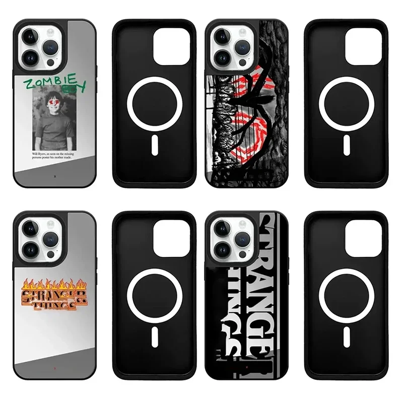 

Monster Devil Mirror Surface Pattern iPhone 11 12 13 14 15 Pro Max Protective Case with MagSafe