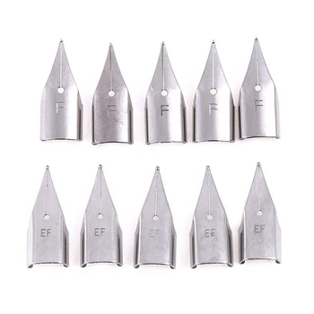 Nibs Stainless 3008/Hero 359 Fountain Pen 5/3Pcs/Set 0.38mm Replacement Stainless Steel Pen Nib Silver Steel For LAMY/Wing Sung