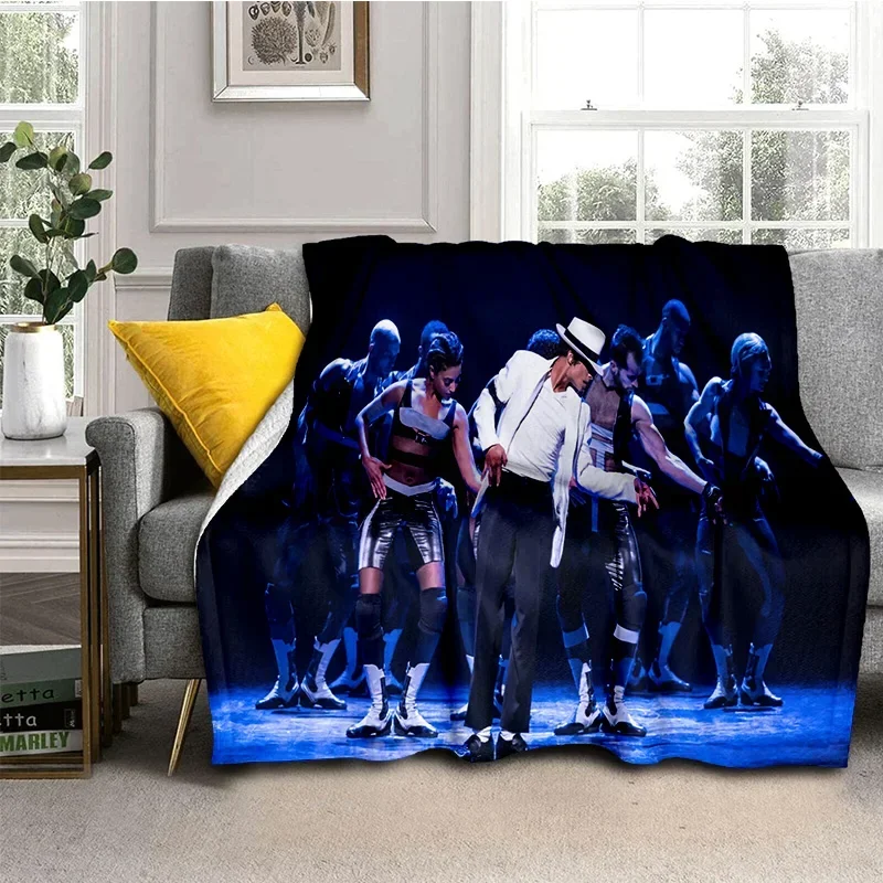 MJ King of Pop Michael Jackson Soft Flannel Blanket for Beds Bedroom Sofa Picnic,Throw Blanket for Cover Outdoors Leisure Gift