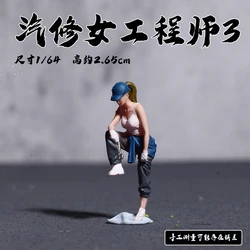 1:64 Scale Resin Diorama Miniature Car Mechanic Garage Scene Kit (A)