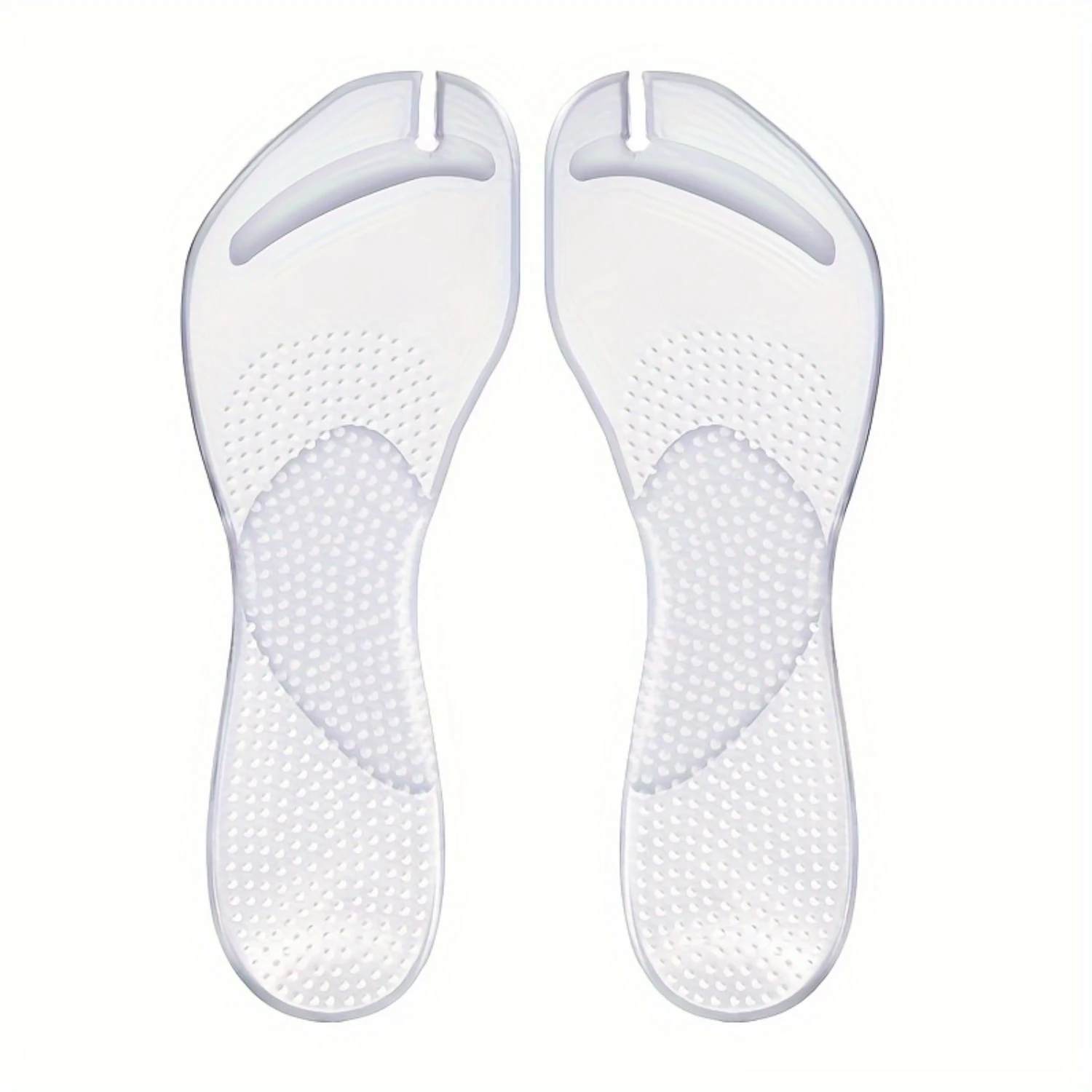 2pairs Gel Arch Support Cushion Insoles, Adhesive Silicone Flip Flop Thong Inserts, Slim Inserts, Anti-Slip Shock Absorption In