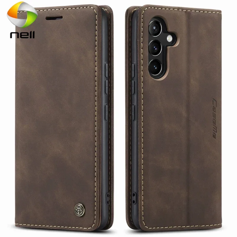 

Кожаный чехол-книжка для Samsung Galaxy A54 5G A53 A52 A14 A32 A24 A04 A34 A12 A22 A20 A50, противоударные чехлы-бумажники для телефонов