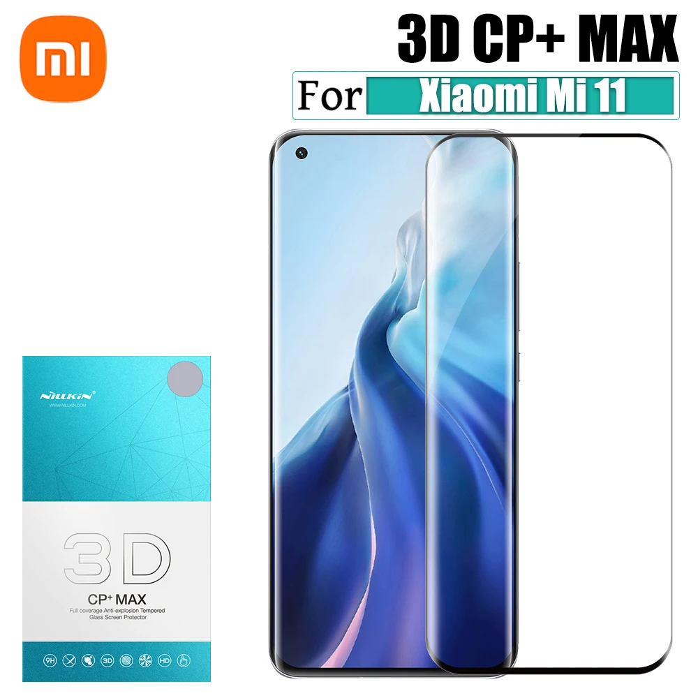 

For Xiaomi Mi 11 Nillkin 3D CP+ MAX Screen Protector Anti-glare 9H Explosion-Proof Full Coverage Tempered Glass Screen Film