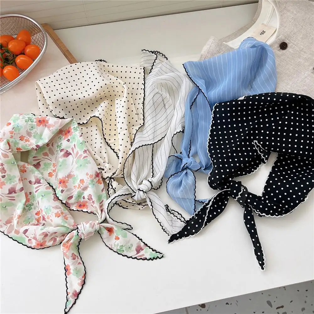 2025 Fashion Korean Polka Dot Neck Scarf Shawl French Lace  display picture 1